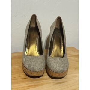 Nine West "Ample" Fabric Pumps - Color Tan - Size 8 1/2